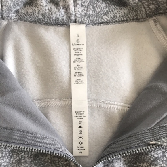 Lululemon Scuba Full-Zip Hoodie - Grey (Mulitcolor) - Size 4 - Picture 5 of 9